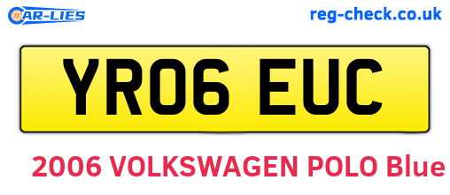 YR06EUC are the vehicle registration plates.