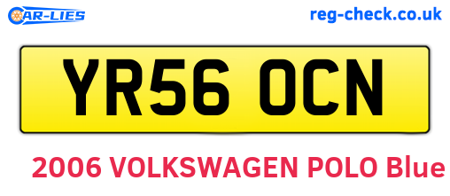 YR56OCN are the vehicle registration plates.