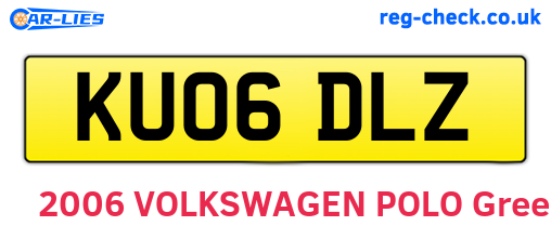 KU06DLZ are the vehicle registration plates.