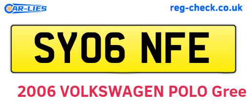 SY06NFE are the vehicle registration plates.