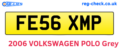 FE56XMP are the vehicle registration plates.