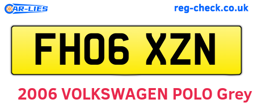 FH06XZN are the vehicle registration plates.
