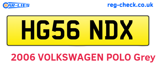 HG56NDX are the vehicle registration plates.