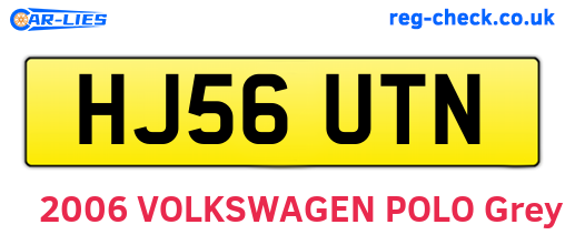 HJ56UTN are the vehicle registration plates.