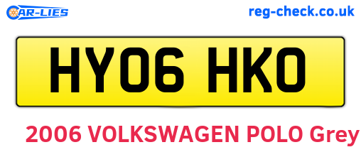 HY06HKO are the vehicle registration plates.