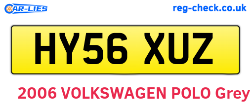 HY56XUZ are the vehicle registration plates.
