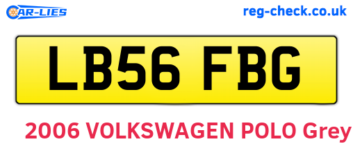 LB56FBG are the vehicle registration plates.