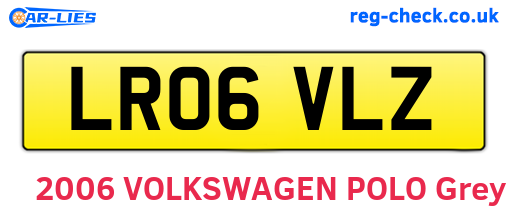 LR06VLZ are the vehicle registration plates.