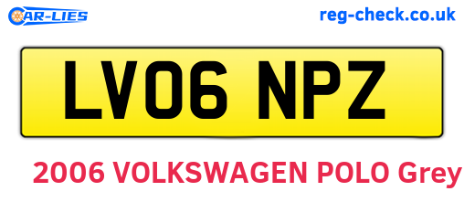 LV06NPZ are the vehicle registration plates.