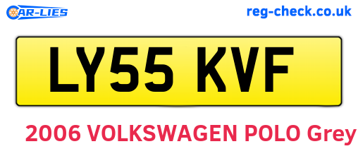 LY55KVF are the vehicle registration plates.