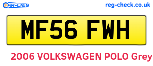 MF56FWH are the vehicle registration plates.