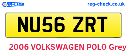 NU56ZRT are the vehicle registration plates.