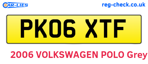 PK06XTF are the vehicle registration plates.