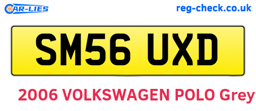 SM56UXD are the vehicle registration plates.