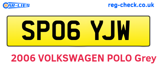 SP06YJW are the vehicle registration plates.
