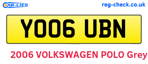 YO06UBN are the vehicle registration plates.