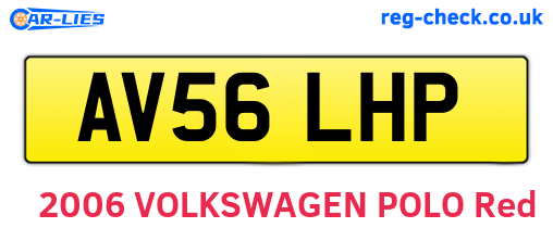 AV56LHP are the vehicle registration plates.