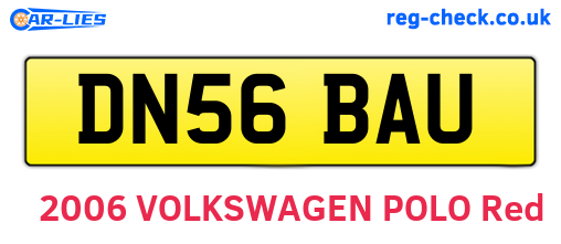 DN56BAU are the vehicle registration plates.