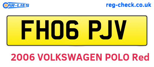 FH06PJV are the vehicle registration plates.