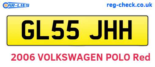 GL55JHH are the vehicle registration plates.
