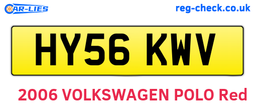 HY56KWV are the vehicle registration plates.
