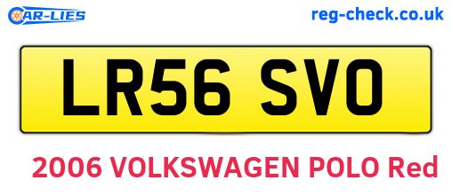 LR56SVO are the vehicle registration plates.