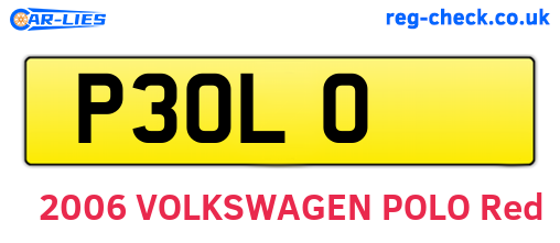 P3OLO are the vehicle registration plates.