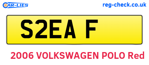 S2EAF are the vehicle registration plates.