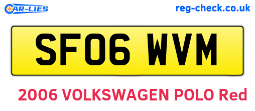SF06WVM are the vehicle registration plates.
