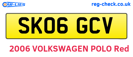 SK06GCV are the vehicle registration plates.