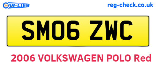 SM06ZWC are the vehicle registration plates.