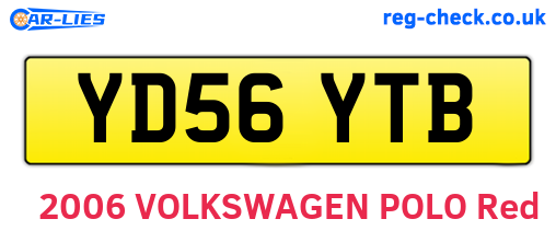 YD56YTB are the vehicle registration plates.