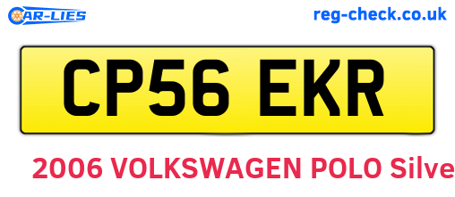 CP56EKR are the vehicle registration plates.