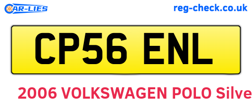 CP56ENL are the vehicle registration plates.