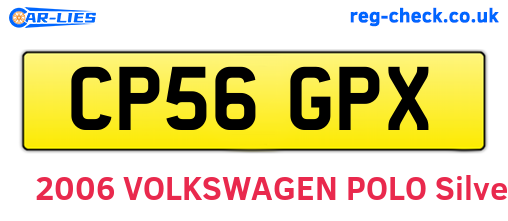 CP56GPX are the vehicle registration plates.