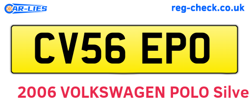 CV56EPO are the vehicle registration plates.
