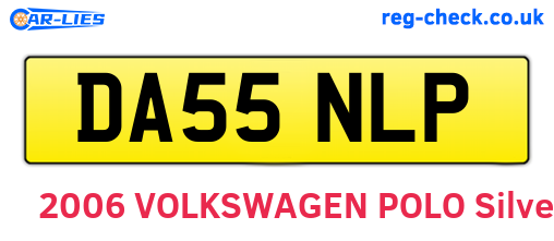 DA55NLP are the vehicle registration plates.