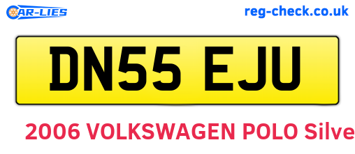 DN55EJU are the vehicle registration plates.