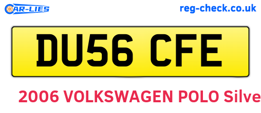 DU56CFE are the vehicle registration plates.