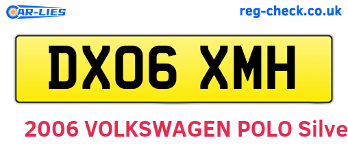 DX06XMH are the vehicle registration plates.