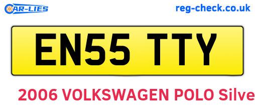 EN55TTY are the vehicle registration plates.