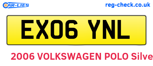 EX06YNL are the vehicle registration plates.