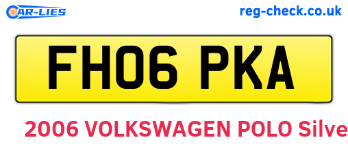 FH06PKA are the vehicle registration plates.