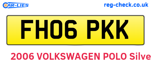 FH06PKK are the vehicle registration plates.