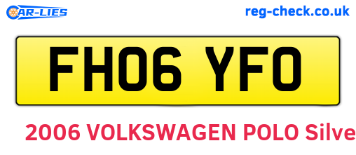 FH06YFO are the vehicle registration plates.