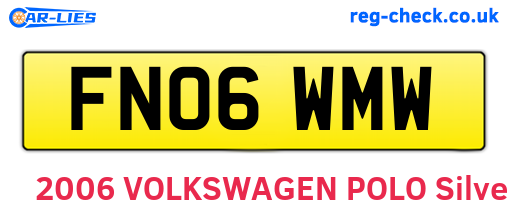 FN06WMW are the vehicle registration plates.