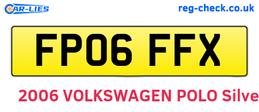 FP06FFX are the vehicle registration plates.