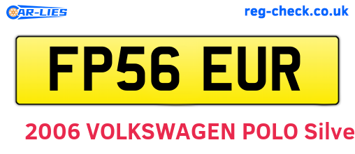 FP56EUR are the vehicle registration plates.