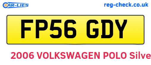 FP56GDY are the vehicle registration plates.