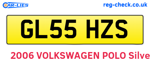 GL55HZS are the vehicle registration plates.